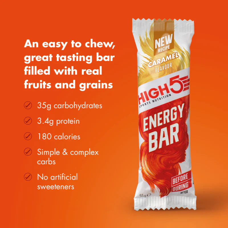 High5 Energibar Karamel (12 x 55g) Datovare