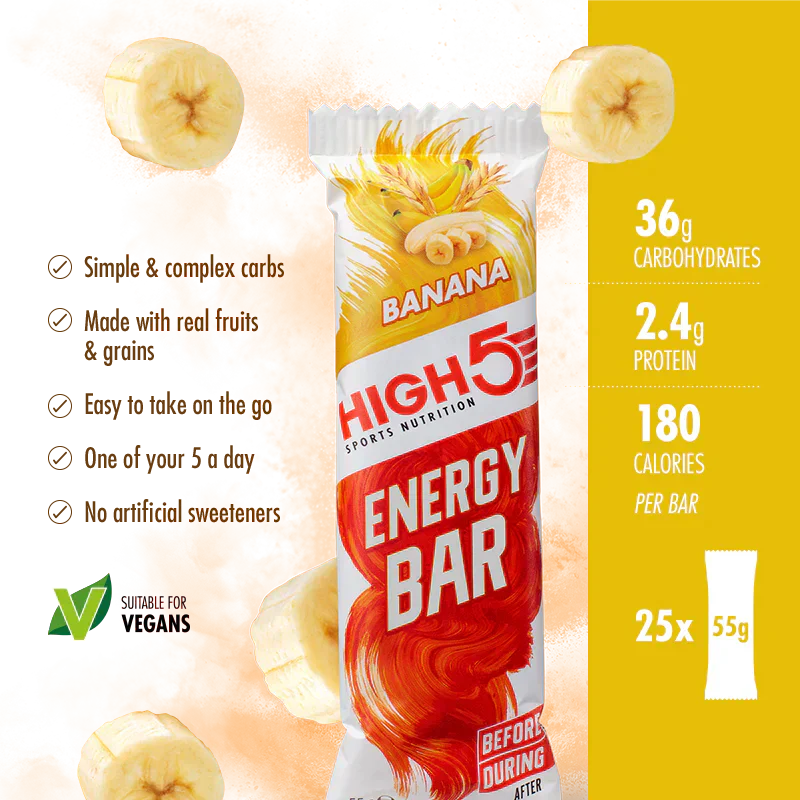 High5 Energibar Banana (12 x 55g) Datovare