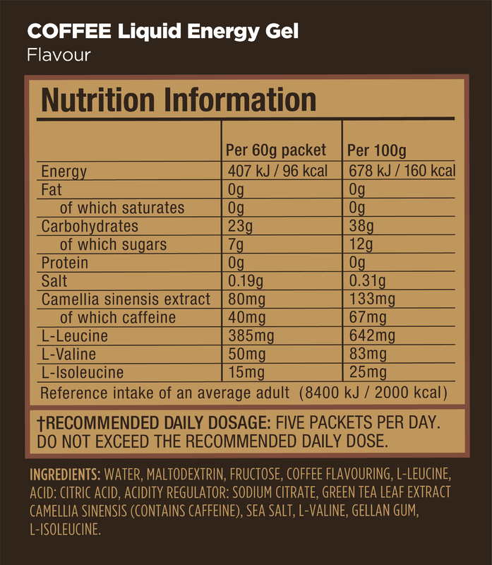 GU Energy Energigel Liquid Coffee 60g (12 pack) DATOVARE