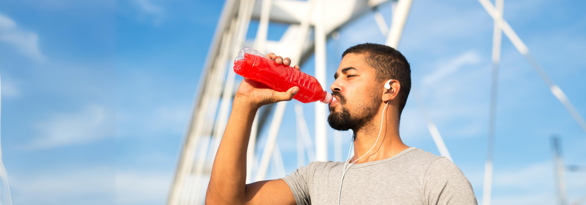 Young African American Man Drinking Energitabs