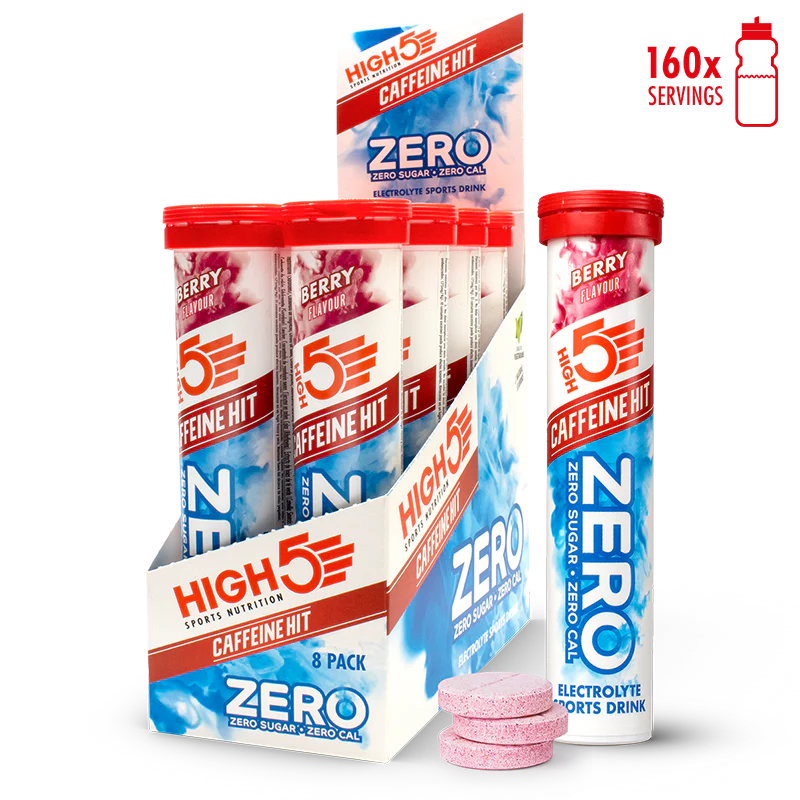 High5 Elektrolyttabs ZERO Berry Caff (8x20 tabs) Datovare