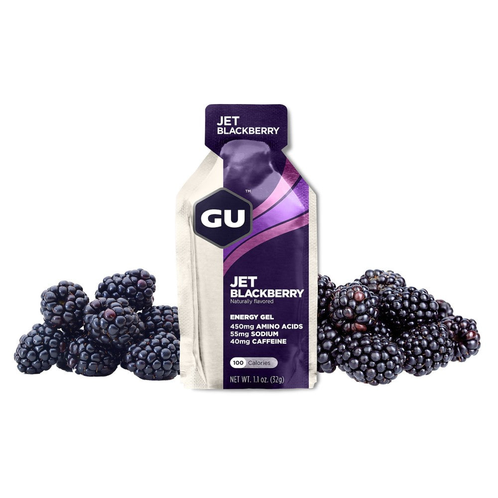 GU Energy Energigel Jet Blackberry med koffein (32g) - DATOVARE