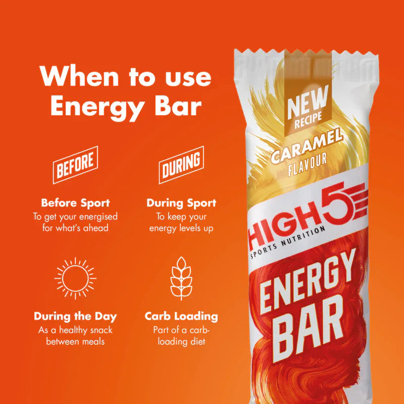 High5 Energibar Karamel (12 x 55g) Datovare
