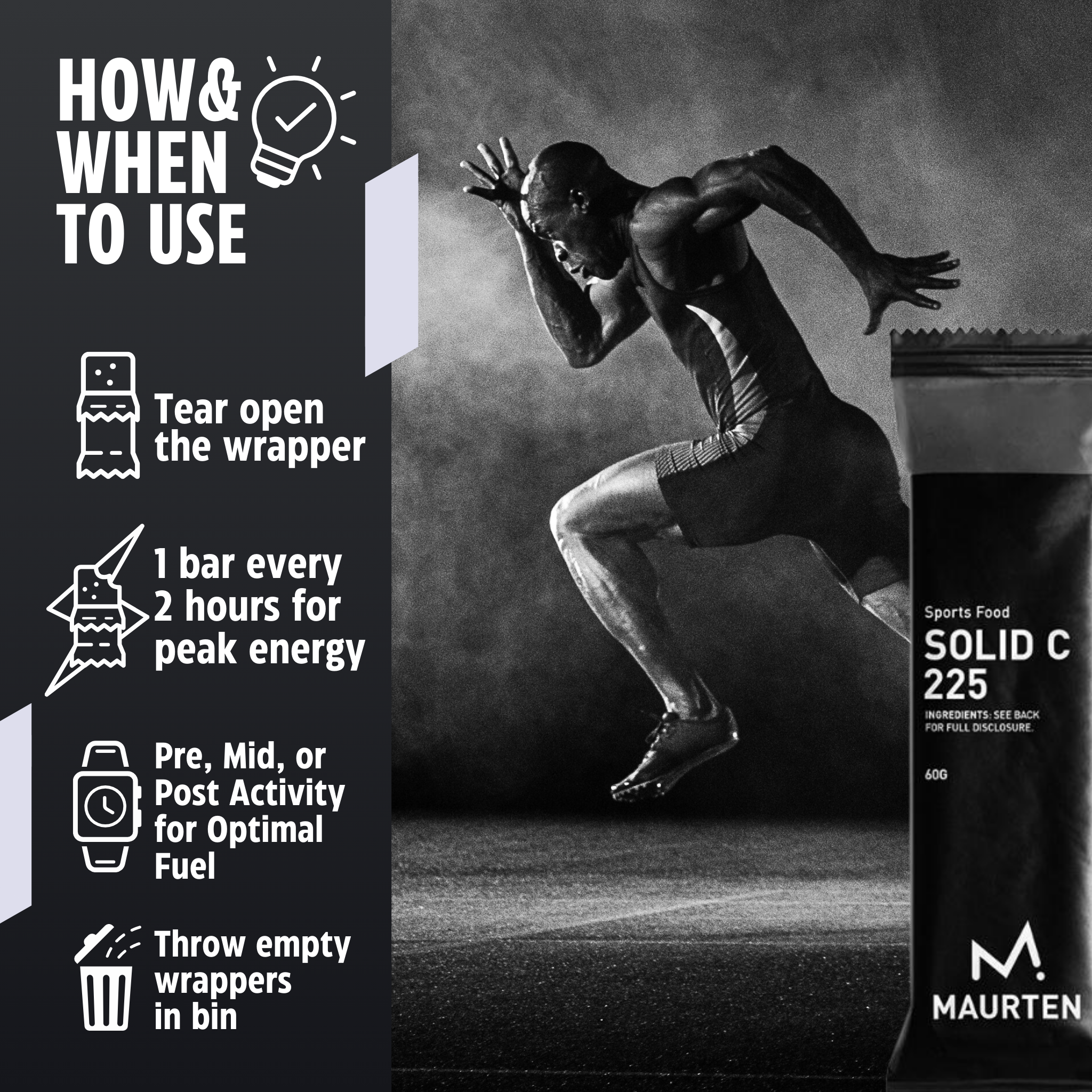 Maurten Energibar Solid C 225 (60g) DATOVARE