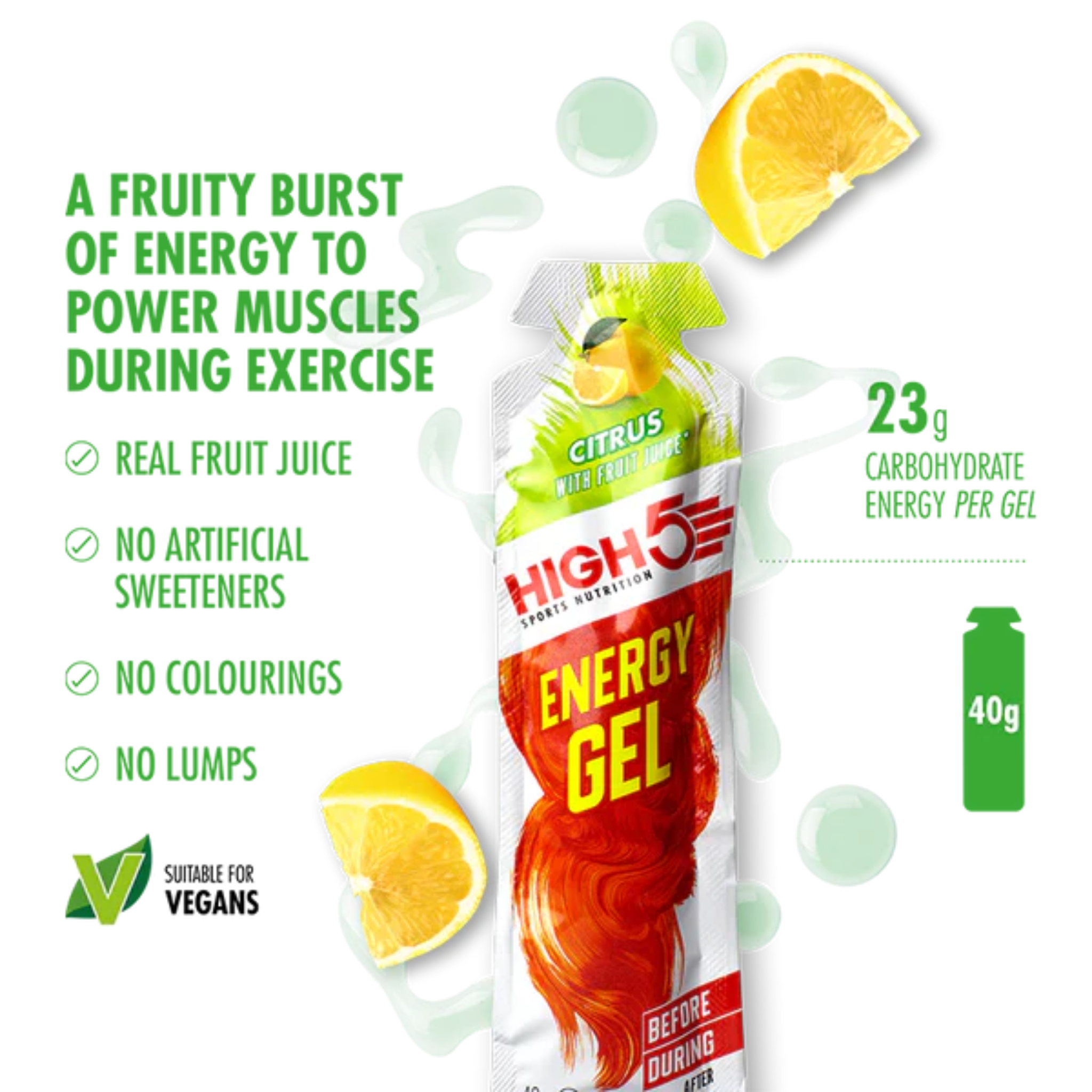 High5 Energigel Citrus (20x40g) Datovare