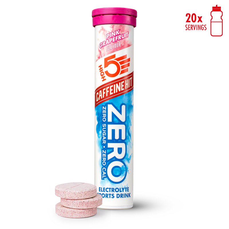High5 Elektrolyttabs ZERO Pink Grapefruit Caff  (8x20 tabs) Datovare