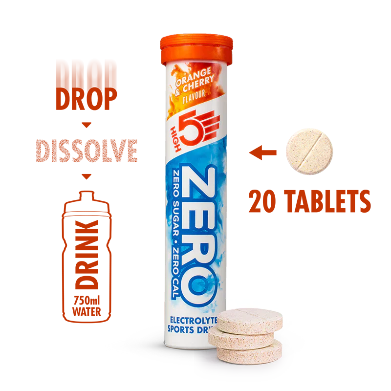 High5 ZERO Elektrolyttabs Orange & Cherry (20 tabs)