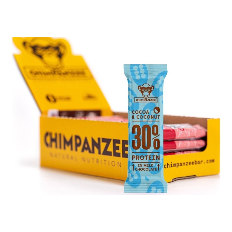 Chimpanzee Proteinbar 30% Cocoa & Coconut 50 g (20 stk.)