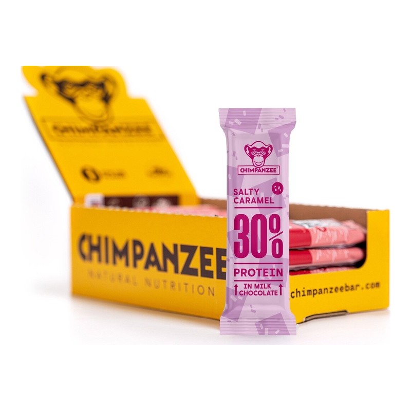 Chimpanzee Proteinbar 30% Salty Caramel 50 g (20 stk.)