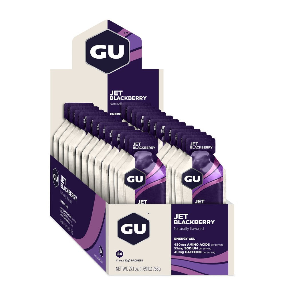 GU Energy Energigel Jet Blackberry med koffein (32g) - DATOVARE